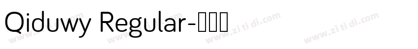Qiduwy Regular字体转换